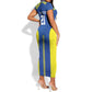 Custom Football African Tanzania Short Sleeve Bodycon Dress Taifa Stars Go Champion - African Pride