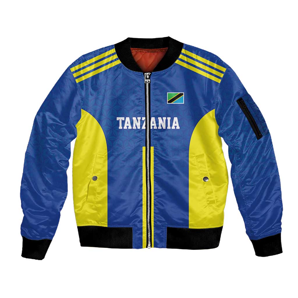 Custom Football African Tanzania Sleeve Zip Bomber Jacket Taifa Stars Go Champion - African Pride