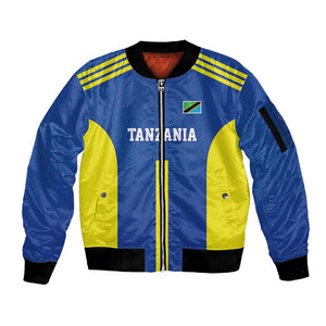 Custom Football African Tanzania Sleeve Zip Bomber Jacket Taifa Stars Go Champion - African Pride