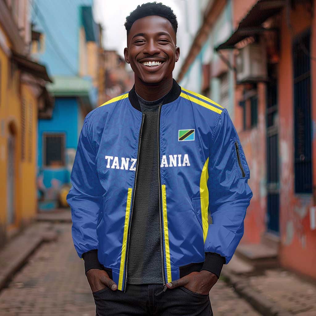 Custom Football African Tanzania Sleeve Zip Bomber Jacket Taifa Stars Go Champion - African Pride