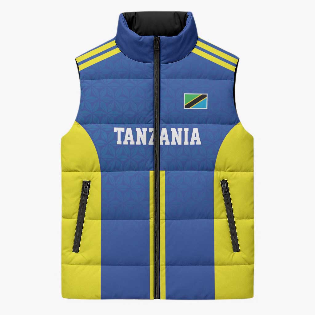 Custom Football African Tanzania Sleeveless Puffer Jacket Taifa Stars Go Champion