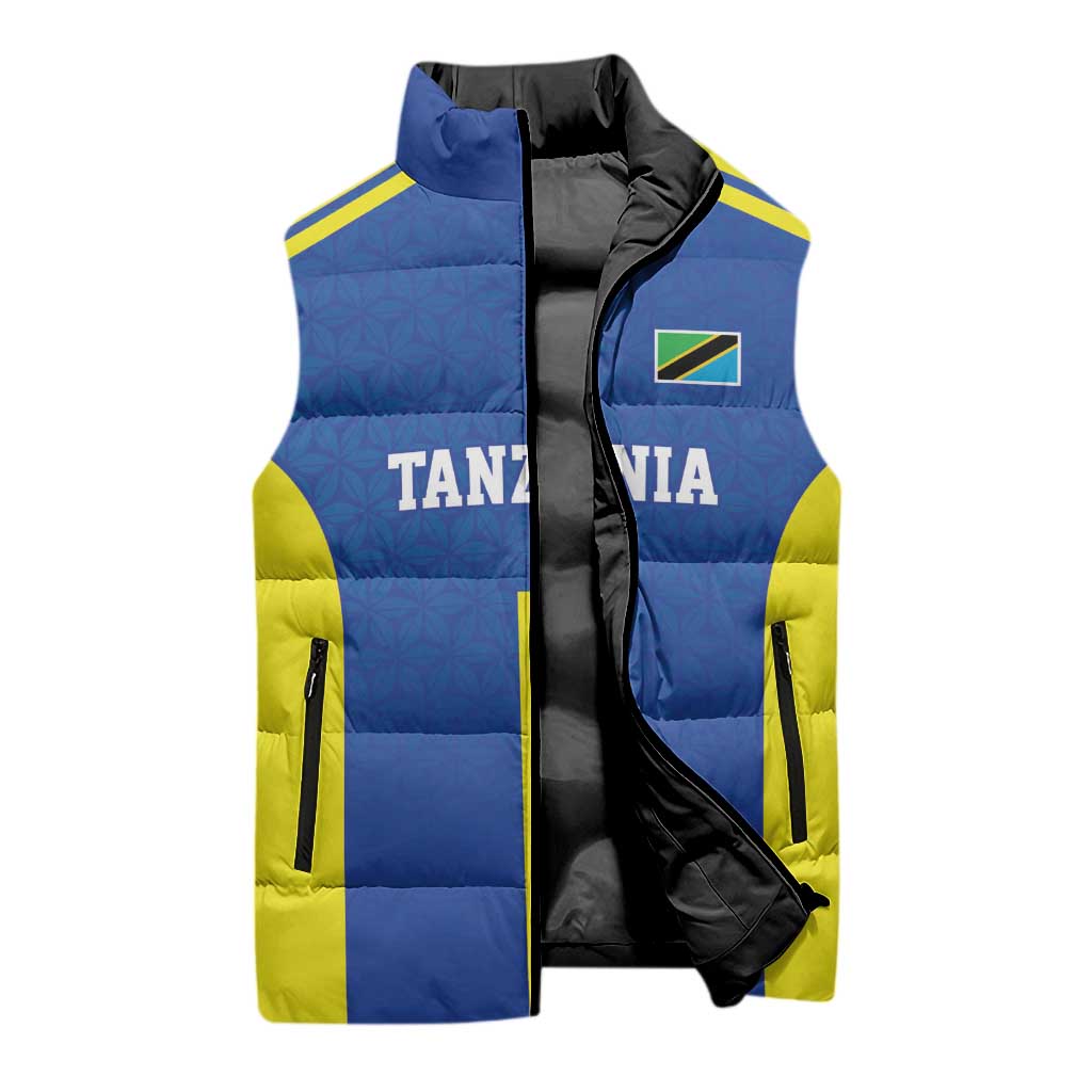 Custom Football African Tanzania Sleeveless Puffer Jacket Taifa Stars Go Champion