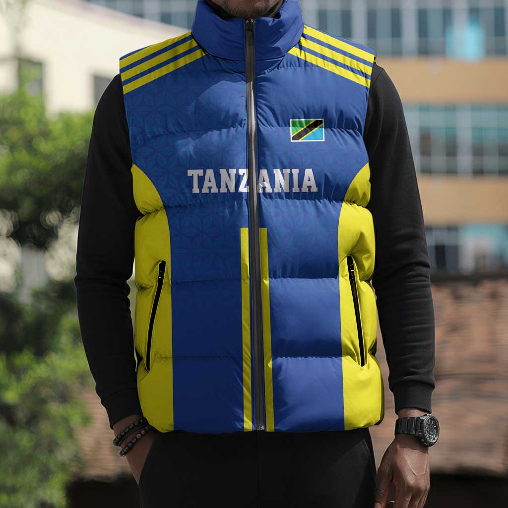 Custom Football African Tanzania Sleeveless Puffer Jacket Taifa Stars Go Champion
