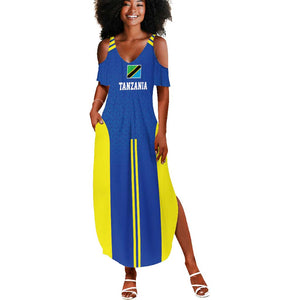 Custom Football African Tanzania Summer Maxi Dress Taifa Stars Go Champion - African Pride