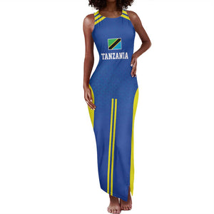 Custom Football African Tanzania Tank Maxi Dress Taifa Stars Go Champion - African Pride