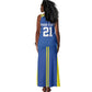 Custom Football African Tanzania Tank Maxi Dress Taifa Stars Go Champion - African Pride