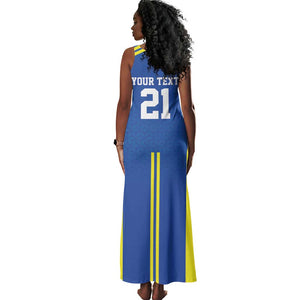 Custom Football African Tanzania Tank Maxi Dress Taifa Stars Go Champion - African Pride