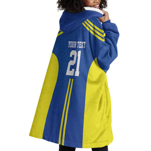 Custom Football African Tanzania Wearable Blanket Hoodie Taifa Stars Go Champion - African Pride