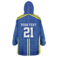 Custom Football African Tanzania Wearable Blanket Hoodie Taifa Stars Go Champion - African Pride