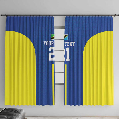 Custom Football African Tanzania Window Curtain Taifa Stars Go Champion - African Pride