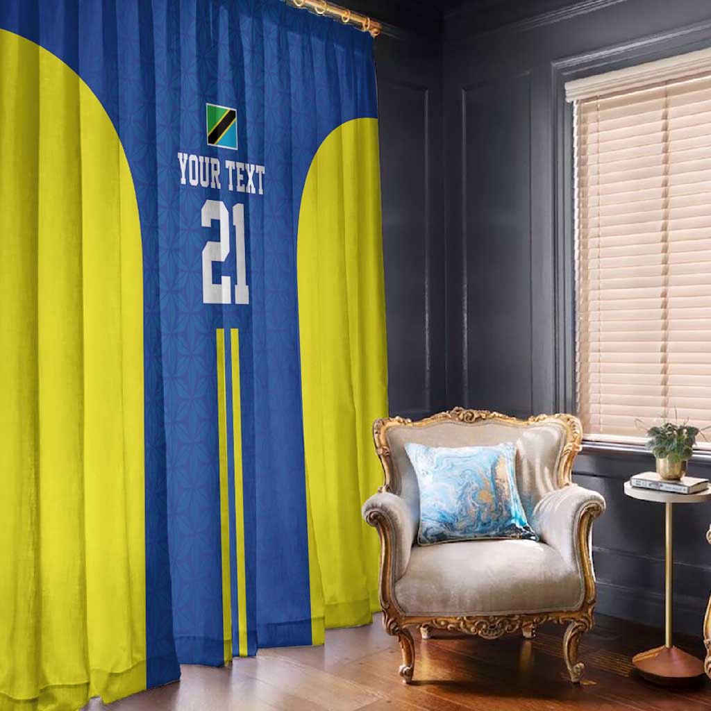 Custom Football African Tanzania Window Curtain Taifa Stars Go Champion - African Pride