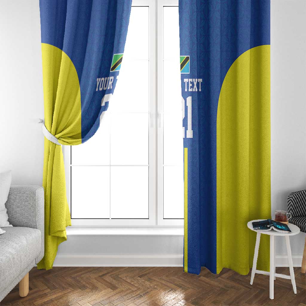Custom Football African Tanzania Window Curtain Taifa Stars Go Champion - African Pride