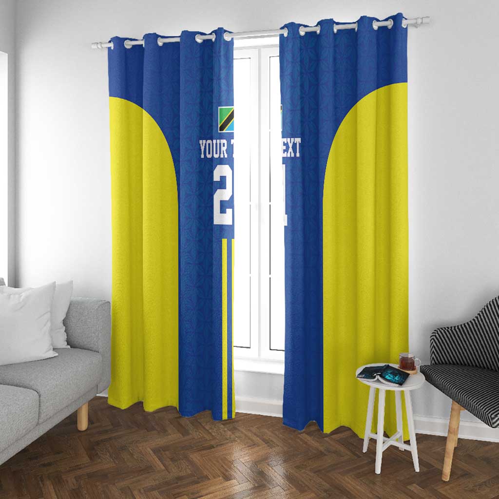 Custom Football African Tanzania Window Curtain Taifa Stars Go Champion - African Pride