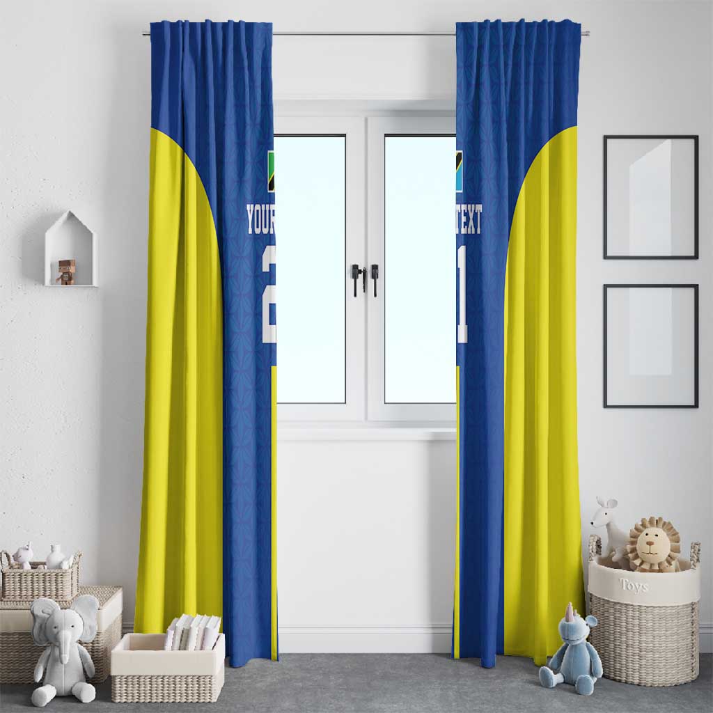 Custom Football African Tanzania Window Curtain Taifa Stars Go Champion - African Pride