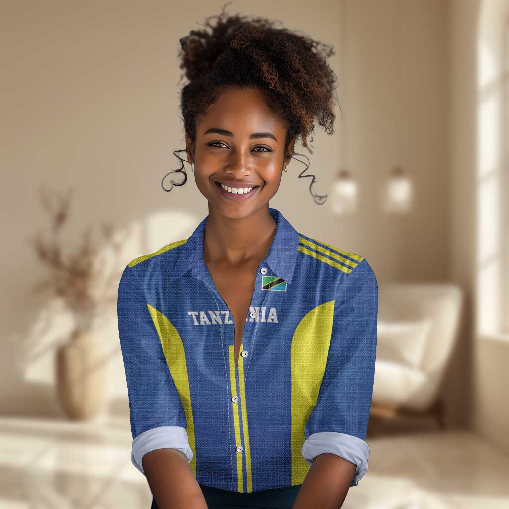 Custom Football African Tanzania Women Casual Shirt Taifa Stars Go Champion - African Pride
