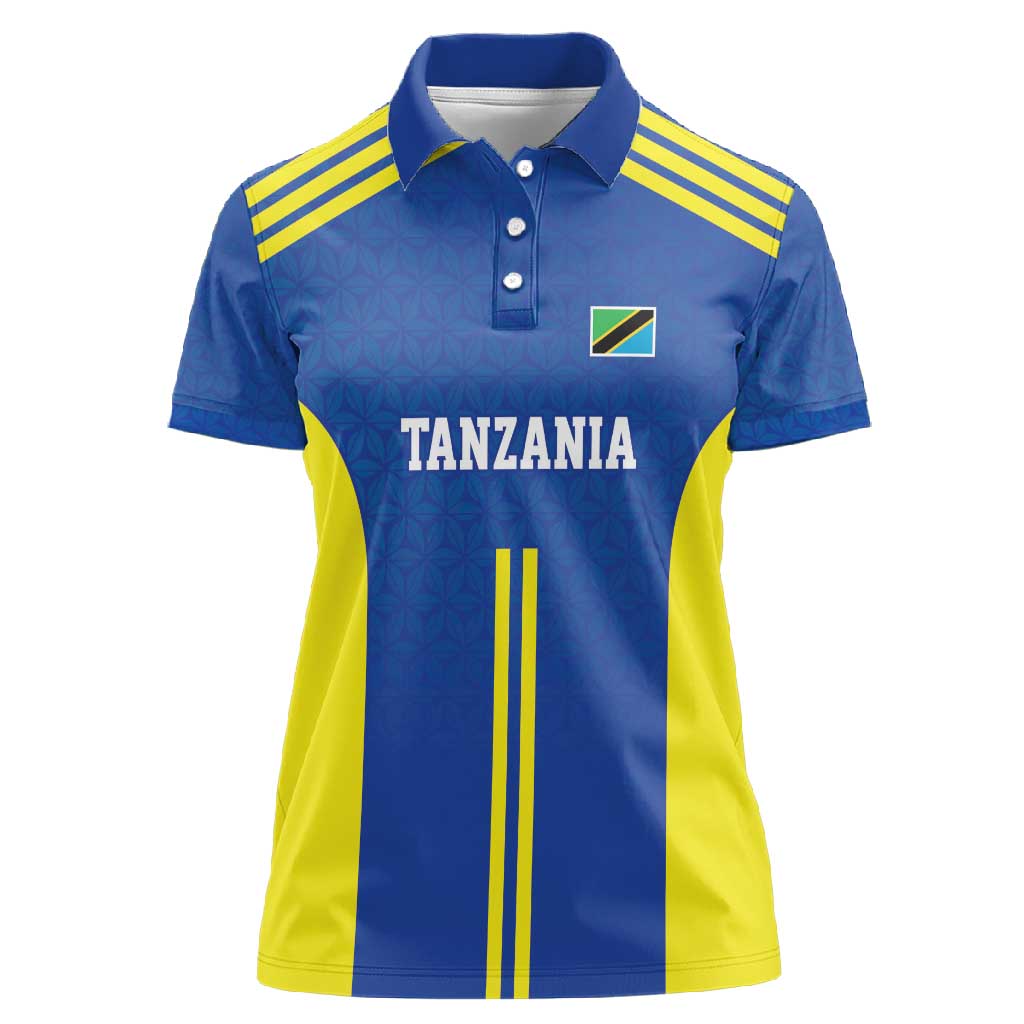 Custom Football African Tanzania Women Polo Shirt Taifa Stars Go Champion - African Pride