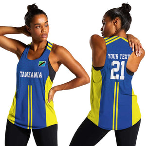 Custom Football African Tanzania Women Racerback Tank Taifa Stars Go Champion - African Pride