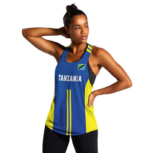 Custom Football African Tanzania Women Racerback Tank Taifa Stars Go Champion - African Pride