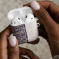 African Ndebele Art Patterns AirPods Case Beige Half Style