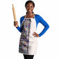 African Ndebele Art Patterns Apron Beige Half Style