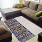 African Ndebele Art Patterns Area Rug Beige Half Style