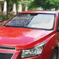 African Ndebele Art Patterns Auto Sun Shade Beige Half Style