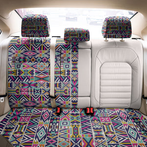 African Ndebele Art Patterns Back Car Seat Cover Beige Half Style