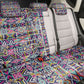 African Ndebele Art Patterns Back Car Seat Cover Beige Half Style