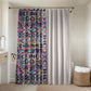 African Ndebele Art Patterns Bathroom Set Beige Half Style