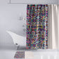 African Ndebele Art Patterns Bathroom Set Beige Half Style