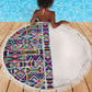African Ndebele Art Patterns Beach Blanket Beige Half Style