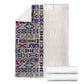African Ndebele Art Patterns Blanket Beige Half Style