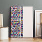 African Ndebele Art Patterns Canvas Wall Art Beige Half Style
