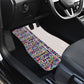 African Ndebele Art Patterns Car Mats Beige Half Style