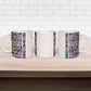 African Ndebele Art Patterns Ceramic Mug Beige Half Style