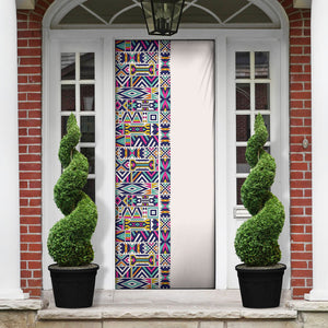 African Ndebele Art Patterns Door Cover Beige Half Style