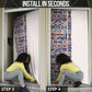 African Ndebele Art Patterns Door Cover Beige Half Style