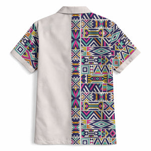 African Ndebele Art Patterns Hawaiian Shirt Beige Half Style