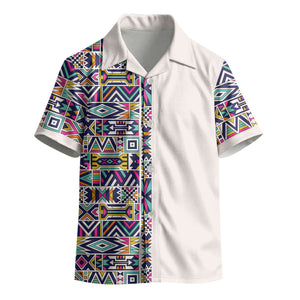African Ndebele Art Patterns Kid Hawaiian Shirt Beige Half Style