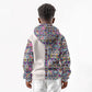 African Ndebele Art Patterns Kid Hoodie Beige Half Style