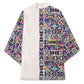 African Ndebele Art Patterns Kimono Beige Half Style
