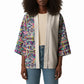 African Ndebele Art Patterns Kimono Beige Half Style