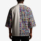 African Ndebele Art Patterns Kimono Beige Half Style