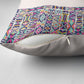 African Ndebele Art Patterns Pillow Cover Beige Half Style