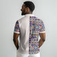 African Ndebele Art Patterns Polo Shirt Beige Half Style