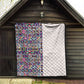 African Ndebele Art Patterns Quilt Beige Half Style