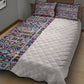 African Ndebele Art Patterns Quilt Bed Set Beige Half Style