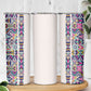 African Ndebele Art Patterns Skinny Tumbler Beige Half Style