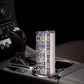 African Ndebele Art Patterns Skinny Tumbler Beige Half Style