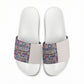 African Ndebele Art Patterns Slide Sandals Beige Half Style